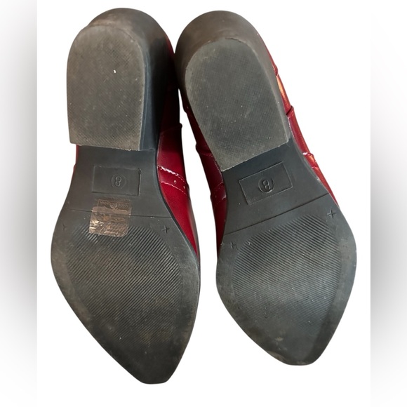 Women’s Low Heel Western Boots Red Pointed Toe Cowgirl Mid Calf Size 8 - Picture 8 of 9